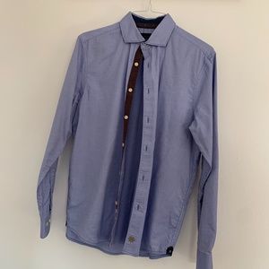 Thaddeus Casual Dress Shirt M Blue